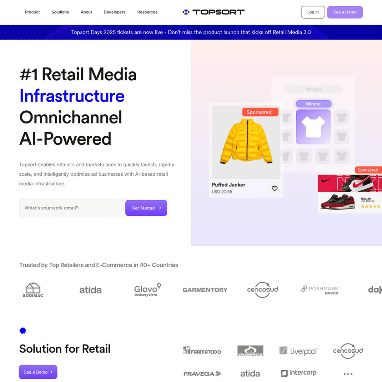 a screenshot of the Topsort website